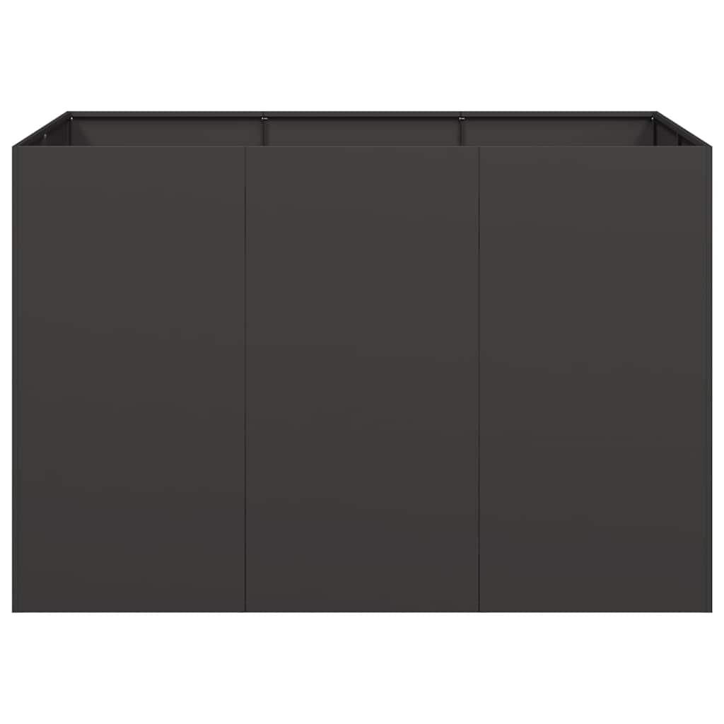vidaXL Ζαρντινιέρα Μαύρη 120x80x80 εκ. από Χάλυβα - Image 4