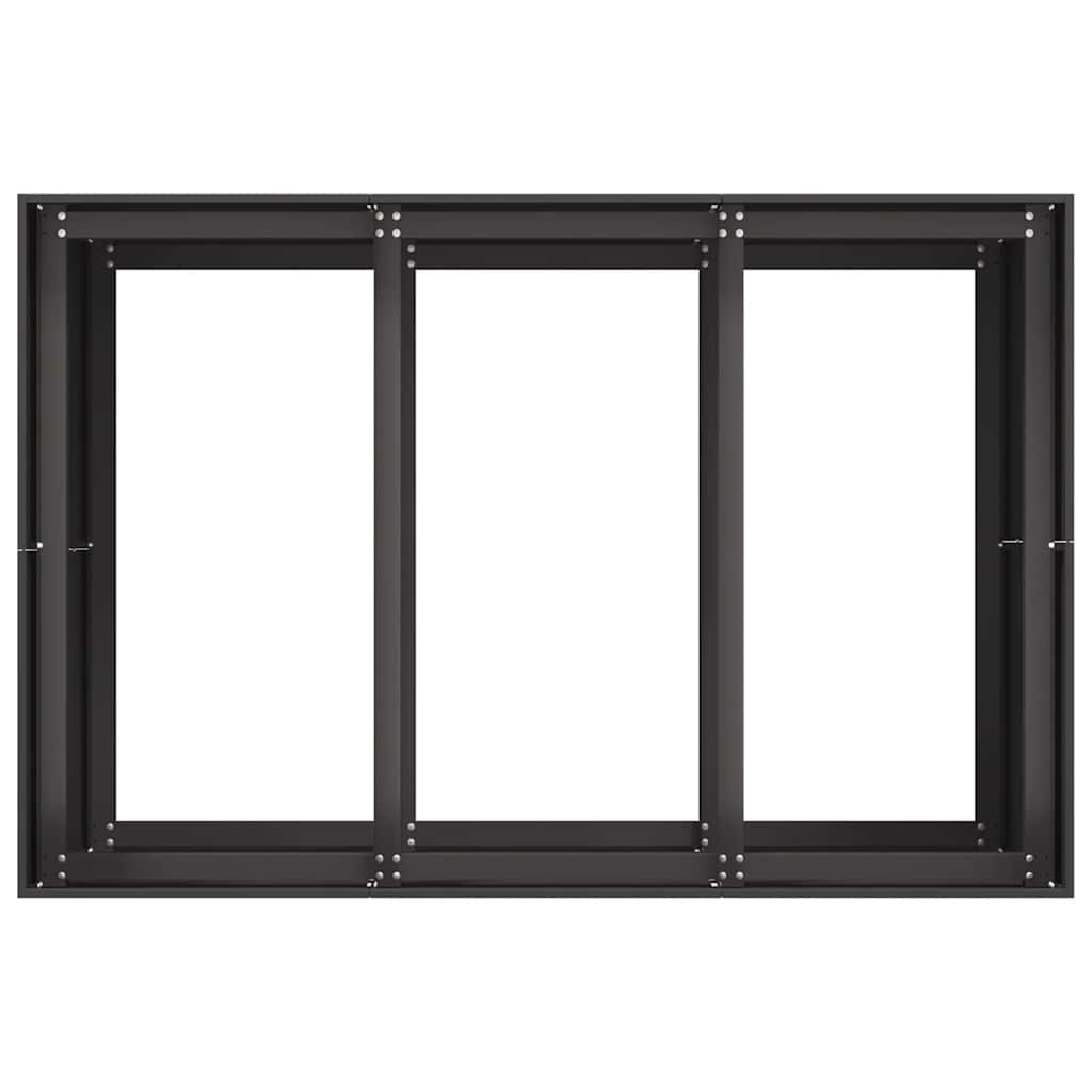 vidaXL Ζαρντινιέρα Μαύρη 120x80x80 εκ. από Χάλυβα - Image 5