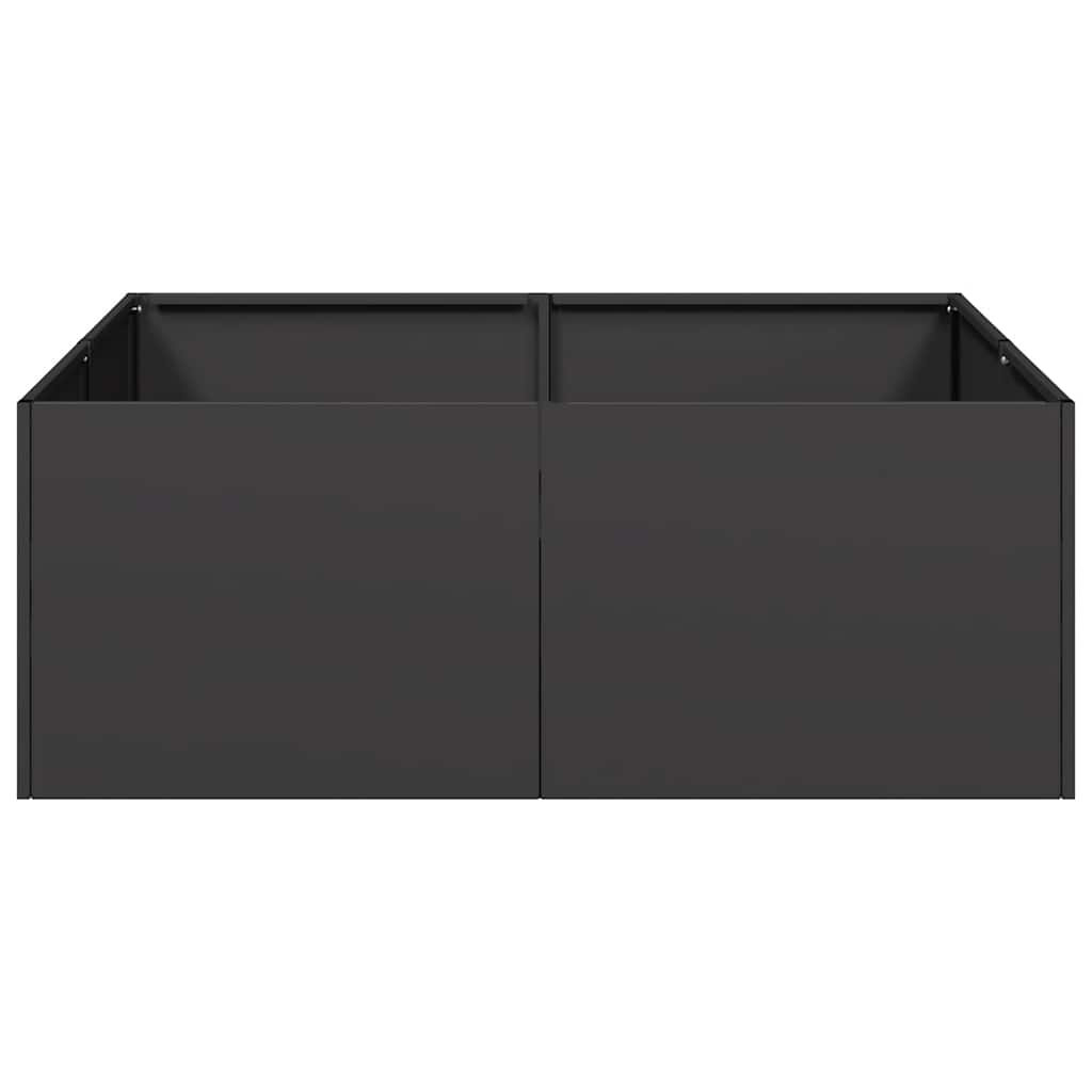 vidaXL Ζαρντινιέρα Μαύρη 80x80x30 εκ. από Χάλυβα - Image 4
