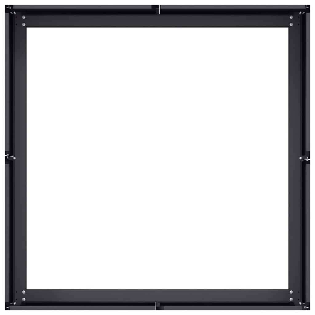 vidaXL Ζαρντινιέρα Μαύρη 80x80x30 εκ. από Χάλυβα - Image 5