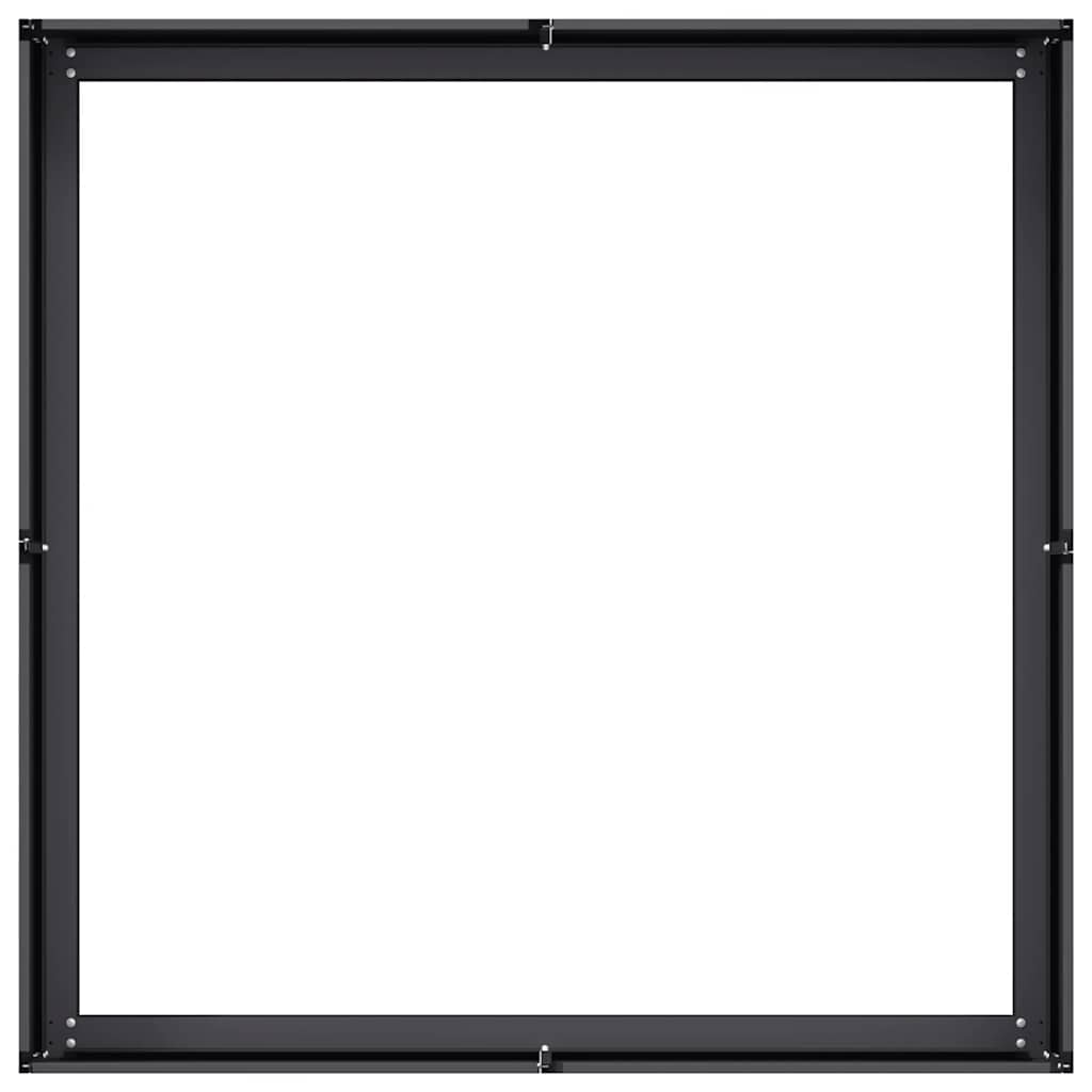 vidaXL Ζαρντινιέρα Μαύρη 100x100x30 εκ. από Χάλυβα - Image 5