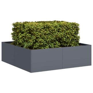 vidaXL Ζαρντινιέρα Ανθρακί 100x100x30 εκ. από Χάλυβα