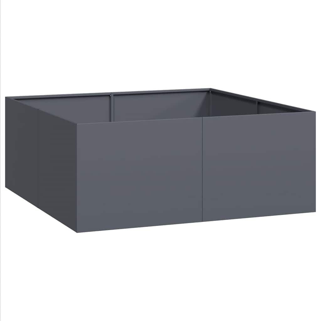 vidaXL Ζαρντινιέρα Ανθρακί 100x100x40 εκ. από Χάλυβα - Image 2