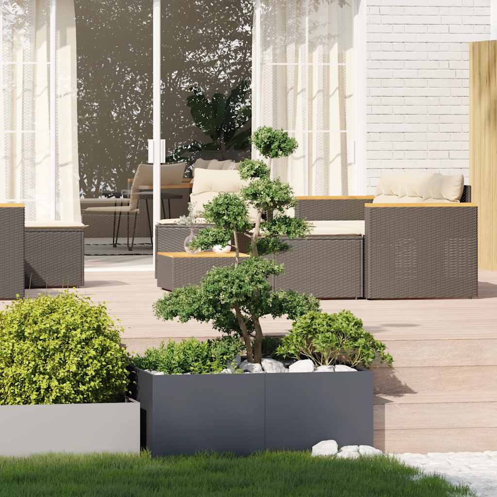 vidaXL Ζαρντινιέρα Ανθρακί 100x100x40 εκ. από Χάλυβα - Image 3