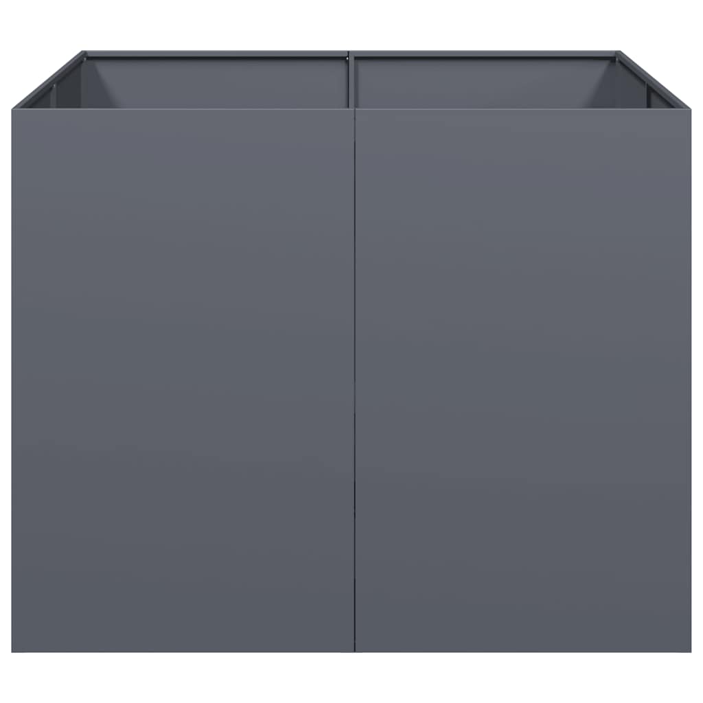 vidaXL Ζαρντινιέρα Ανθρακί 100x100x80 εκ. από Χάλυβα - Image 4