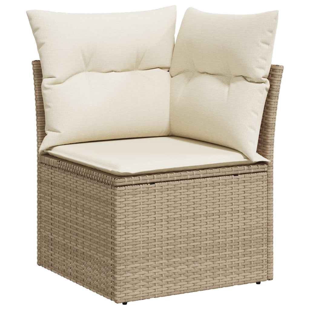 vidaXL Σετ Καναπέ Κήπου 4 τεμ. Μπεζ Συνθετικό Ρατάν με Μαξιλάρια - Image 4
