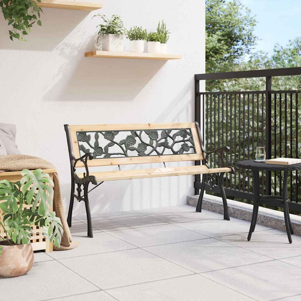 vidaXL Παγκάκι κήπου 2 -Seater 116 x 54 x 73 εκ. ξύλο Καφέ Ορθογώνιος - Image 3