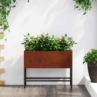 vidaXL Υψωμένη Γλάστρα Κήπου Σκ rusty 60 x 26 x 45 εκ