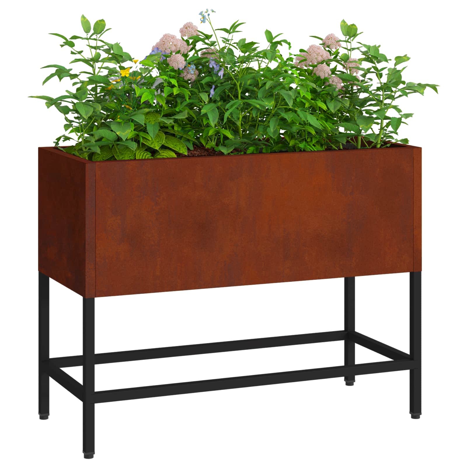 vidaXL Υψωμένη Γλάστρα Κήπου Σκ rusty 60 x 26 x 45 εκ - Image 3