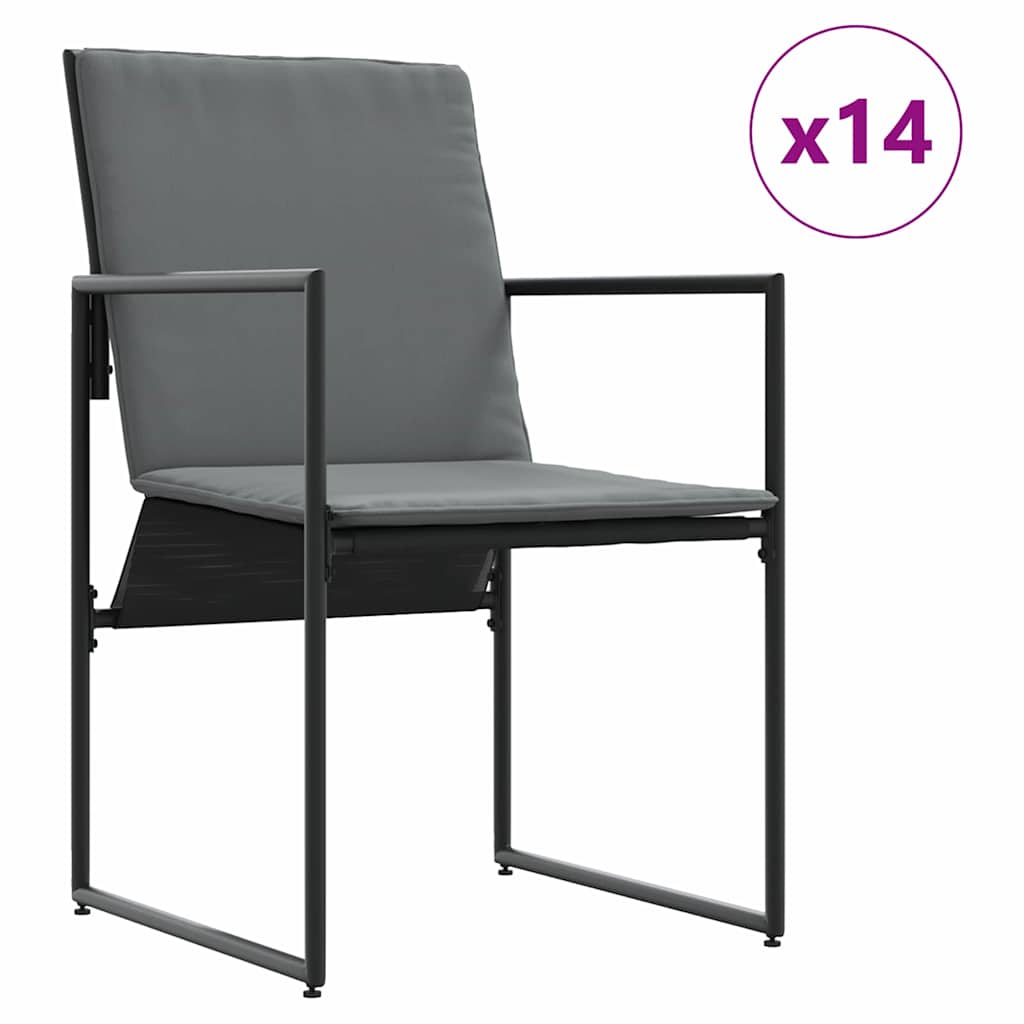 vidaXL Σέτ φαγητού για κήπο 15 τμχ. Μαύρο Ατσάλι - Image 5