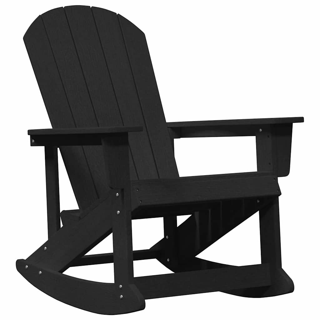 vidaXL Καρέκλες Ροκάντας Adirondack 2 τμχ. Μαύρο HDPE - Image 4