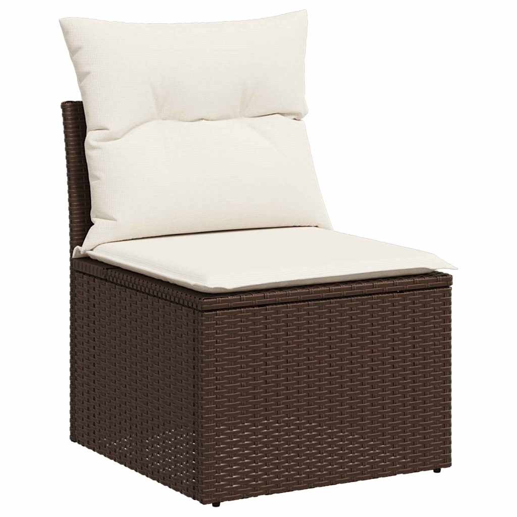 vidaXL Σετ Καναπέ Κήπου 9 τμχ. Καφέ συνθετικό ρατάν - Image 5