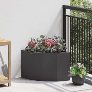 vidaXL Γωνιακό Ροδόδεντρο Μαύρο 45 x 45 x 35 cm Ατσάλι
