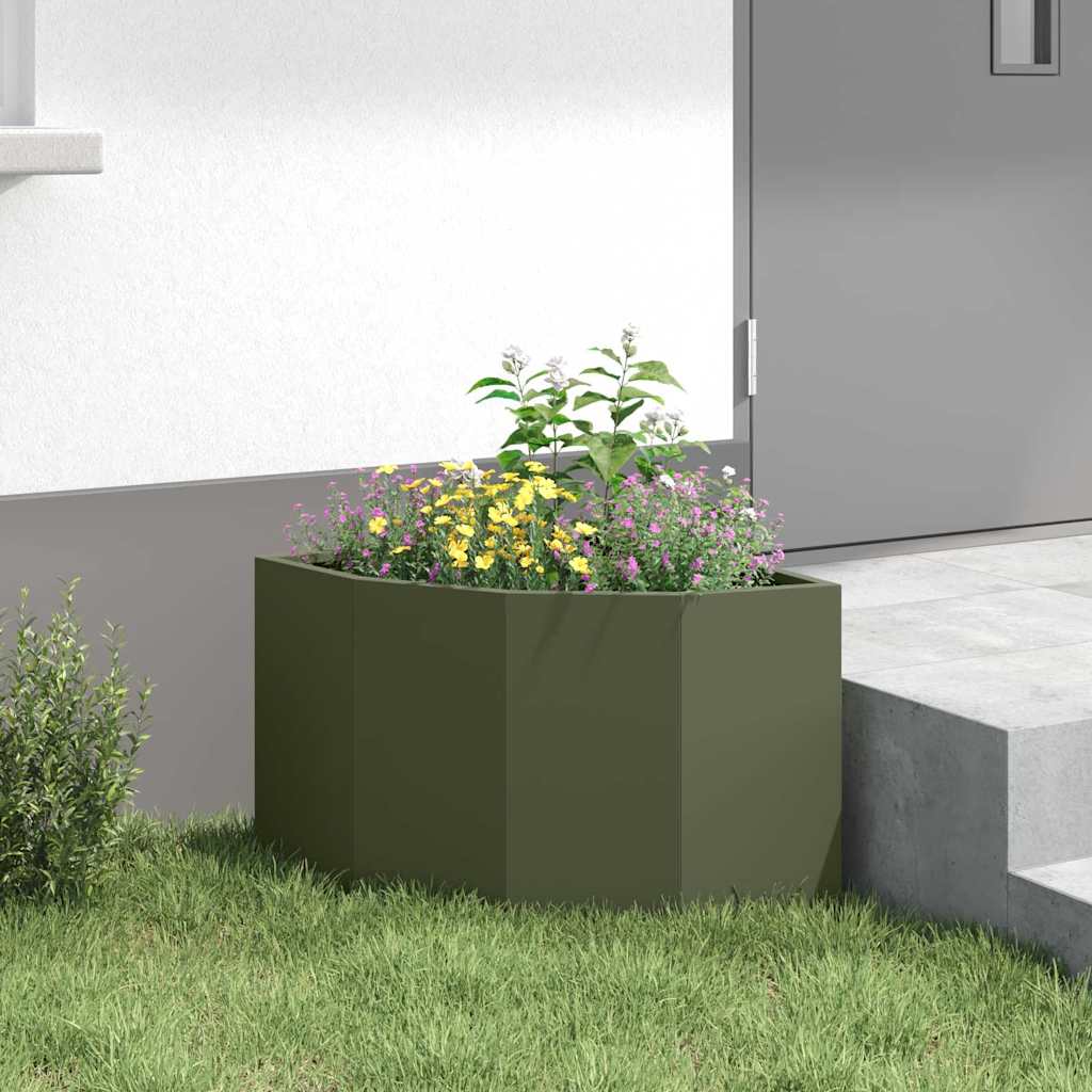 vidaXL Γωνιακό Ροδόδεντρο Λαδί 45 x 45 x 35 cm Ατσάλι - Image 4