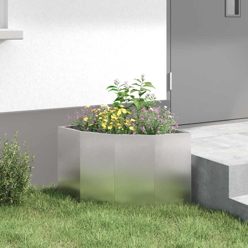 vidaXL Γωνιακό Ροδόδεντρο Ασημί 45 x 45 x 35 cm Ανοξείδωτο ατσάλι - Image 4