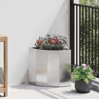 vidaXL Γωνιακό Ροδόδεντρο Ασημί 30 x 30 x 35 εκ Ανοξείδωτο ατσάλι