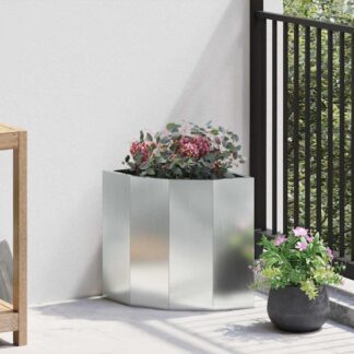 vidaXL Γωνιακό Ροδόδεντρο Ασημί 30 x 30 x 35 εκ Γαλβανισμένος χάλυβας
