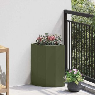 vidaXL Γωνιακό Ροδόδεντρο Λαδί 30 x 30 x 50 cm Ατσάλι
