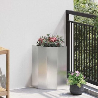 vidaXL Γωνιακό Ροδόδεντρο Ασημί 30 x 30 x 50 cm Ανοξείδωτο ατσάλι
