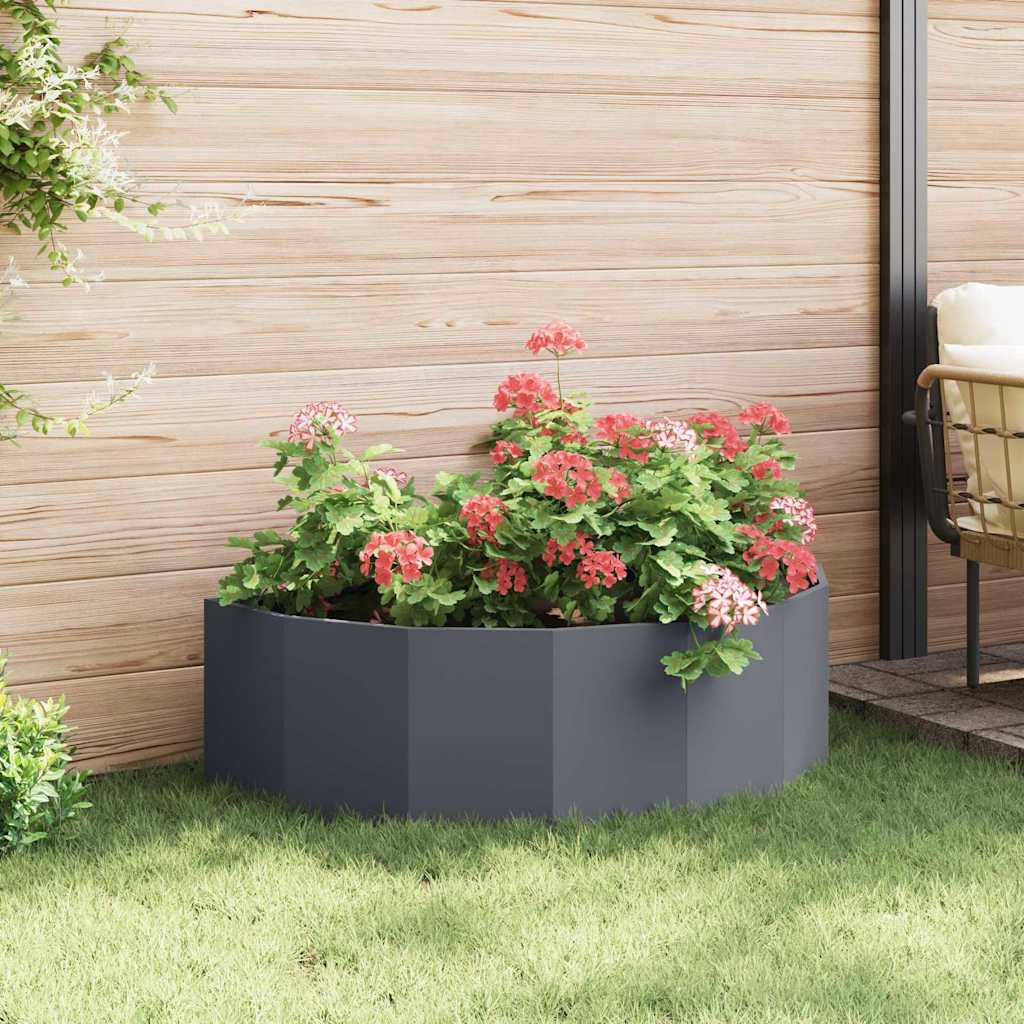vidaXL Γλάστρα Ανθρακί 120 x 60 x 35 cm Ατσάλι - Image 4