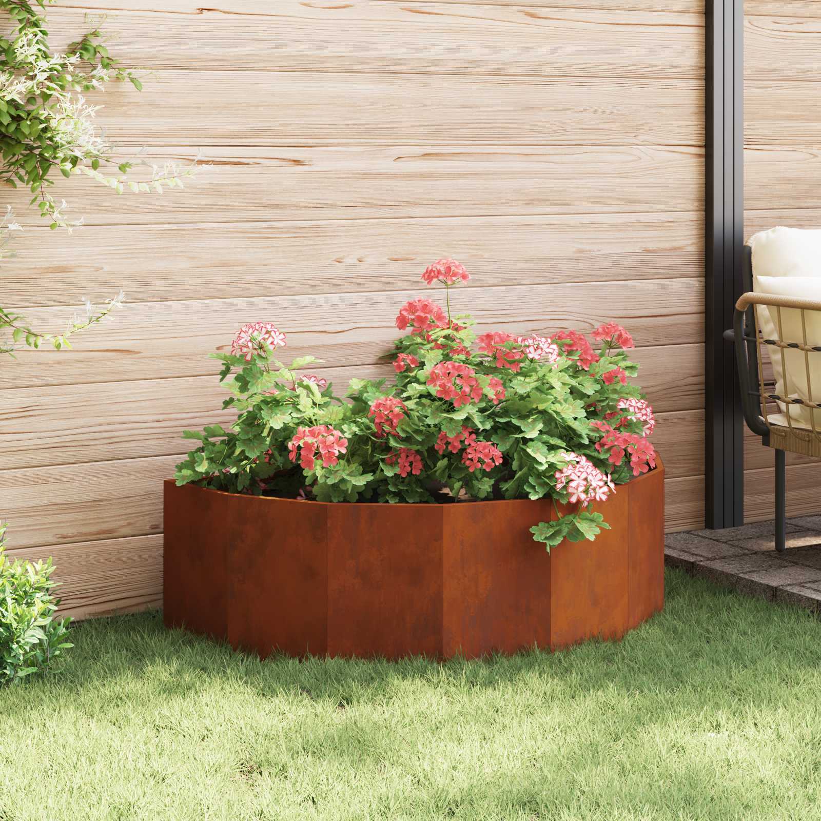 vidaXL Γλάστρα Σκ rusty 120 x 60 x 35 cm Ατσάλι Σκληρυθέν στον Αέρα - Image 4