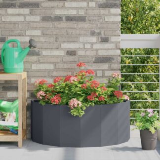 vidaXL Γλάστρα Ανθρακί 90 x 45 x 35 cm Ατσάλι