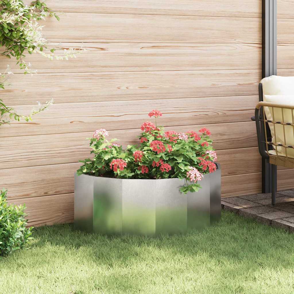 vidaXL Γλάστρα Ασημί 90 x 45 x 35 cm Ανοξείδωτο ατσάλι - Image 4