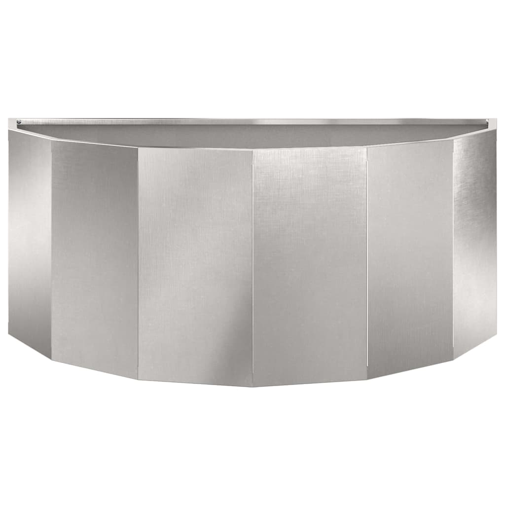 vidaXL Γλάστρα Ασημί 90 x 45 x 35 cm Ανοξείδωτο ατσάλι - Image 5