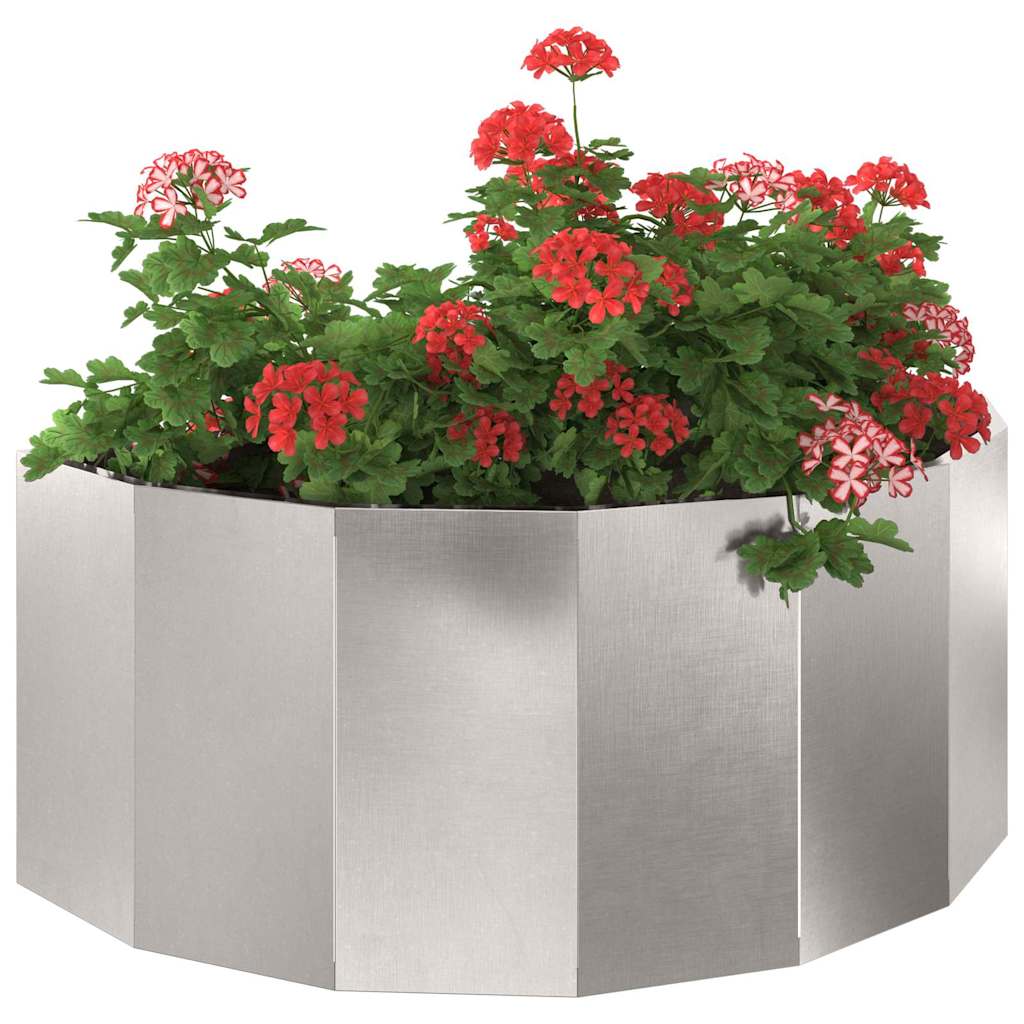 vidaXL Γλάστρα Ασημί 90 x 45 x 35 cm Ανοξείδωτο ατσάλι - Image 3