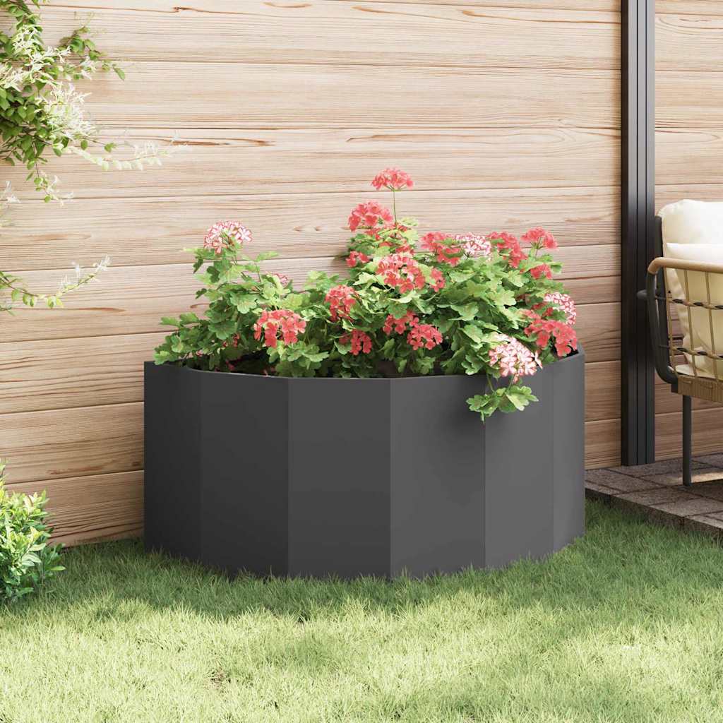 vidaXL Γλάστρα Μαύρο 120 x 60 x 50 εκ. Ατσάλι - Image 4