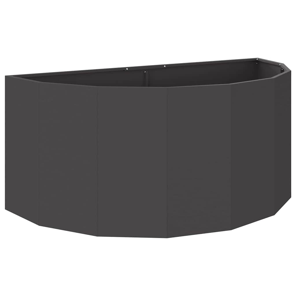 vidaXL Γλάστρα Μαύρο 120 x 60 x 50 εκ. Ατσάλι - Image 2