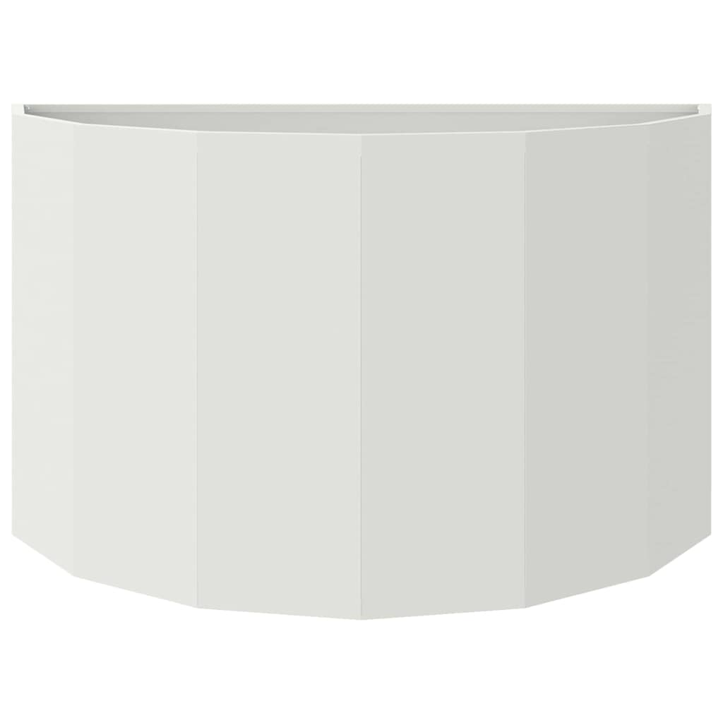 vidaXL Γλάστρα Λευκό 90 x 45 x 50 εκ. Ατσάλι - Image 5