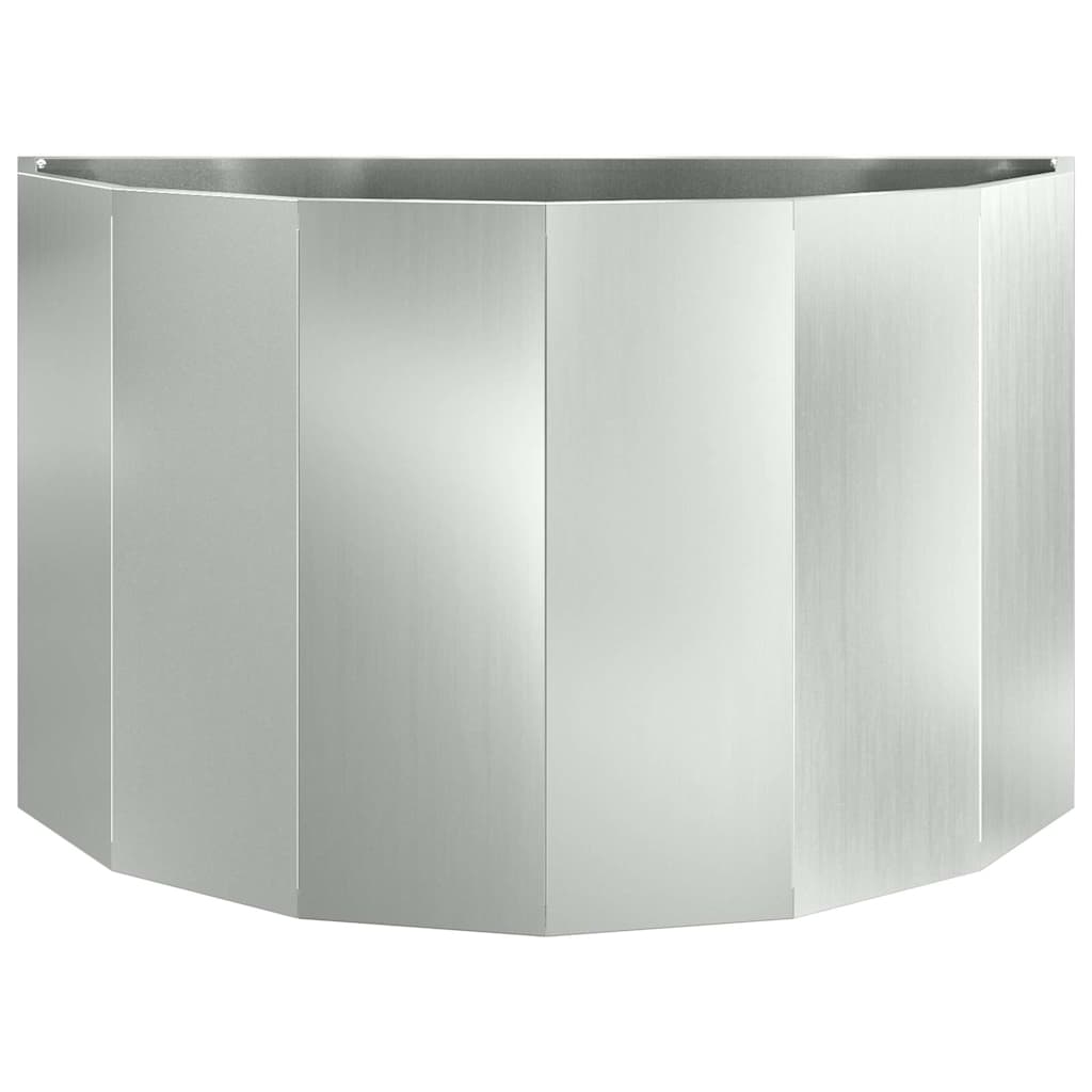 vidaXL Γλάστρα Ασημί 90 x 45 x 50 εκ. Επικαλυμμένος Χάλυβας - Image 5