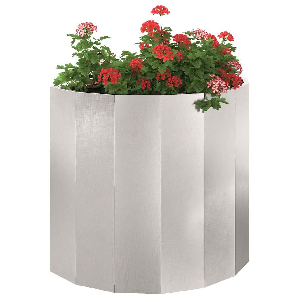 vidaXL Γλάστρα Ασημί 60 x 30 x 50 εκ. Ανοξείδωτο ατσάλι - Image 3
