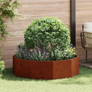 vidaXL Γλάστρα Σκ rusty 120 x 120 x 35 εκ Ατσάλι Σκληρυθέν στον Αέρα