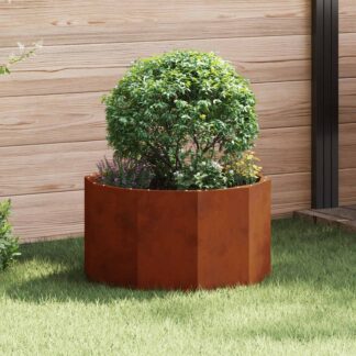 vidaXL Γλάστρα Σκ rusty 60 x 60 x 35 cm Ατσάλι Σκληρυθέν στον Αέρα