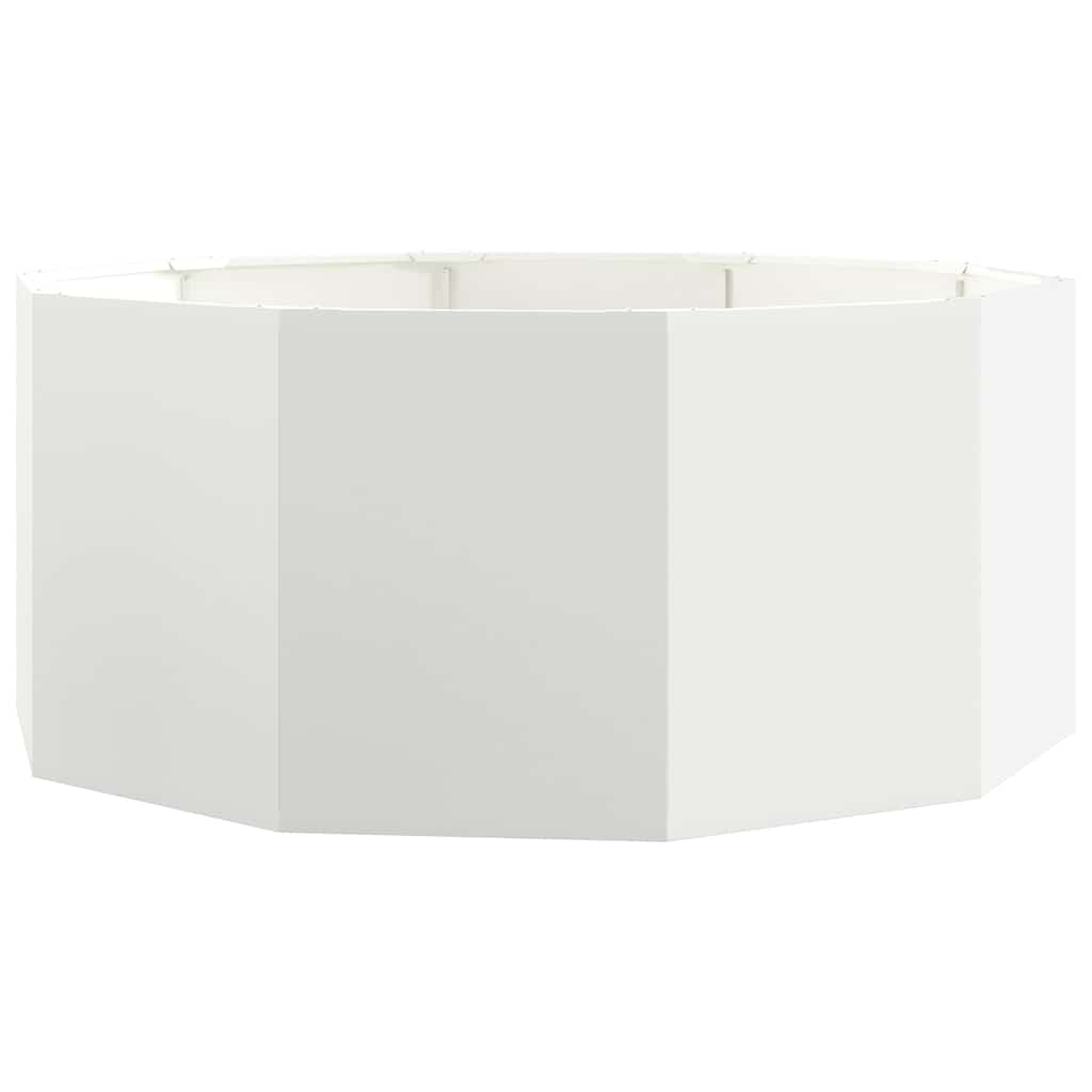 vidaXL Γλάστρα Λευκό 120 x 120 x 50 εκ Ατσάλι - Image 2