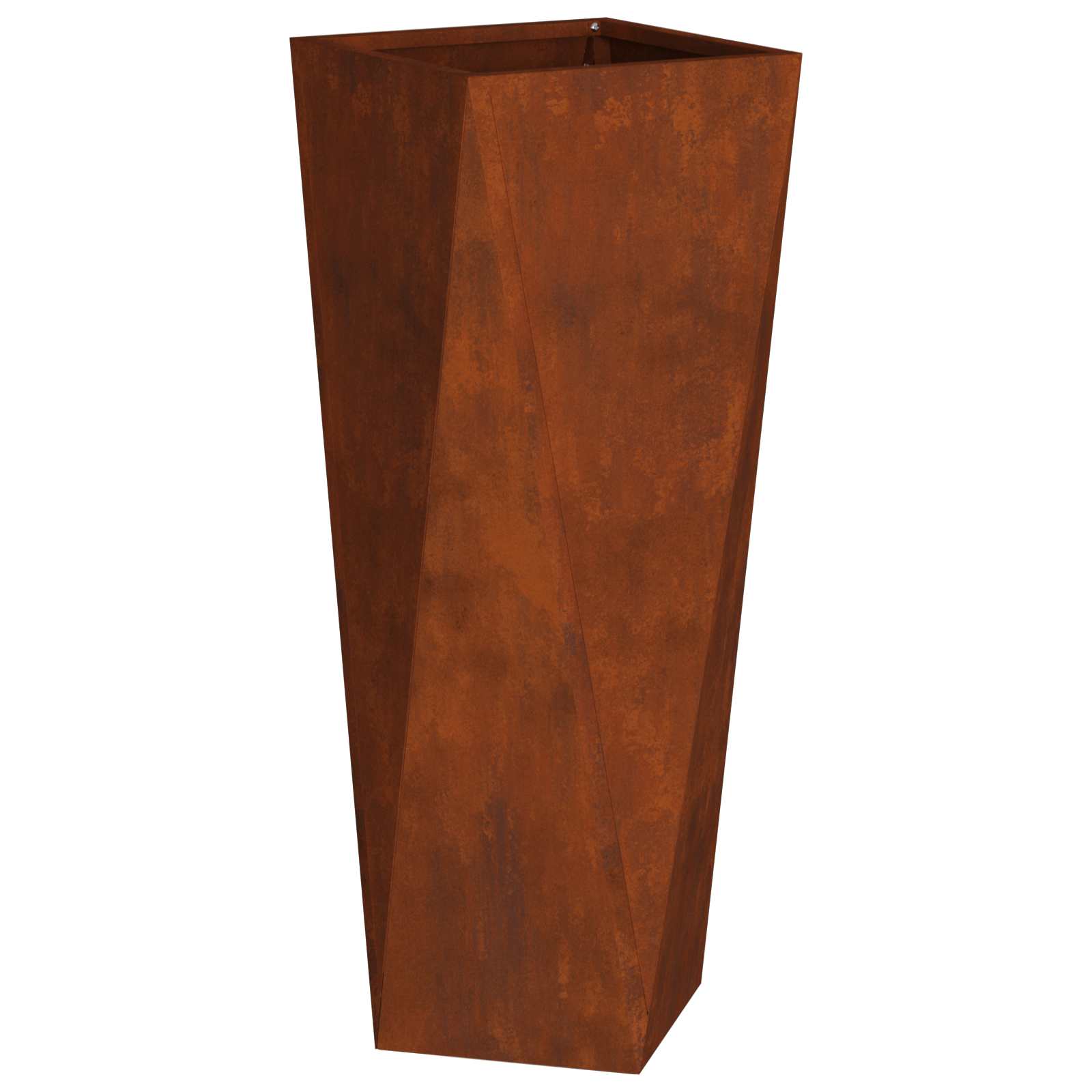 vidaXL Γλάστρα Σκ rusty 30 x 30 x 75 εκ Ατσάλι Σκληρυθέν στον Αέρα - Image 2