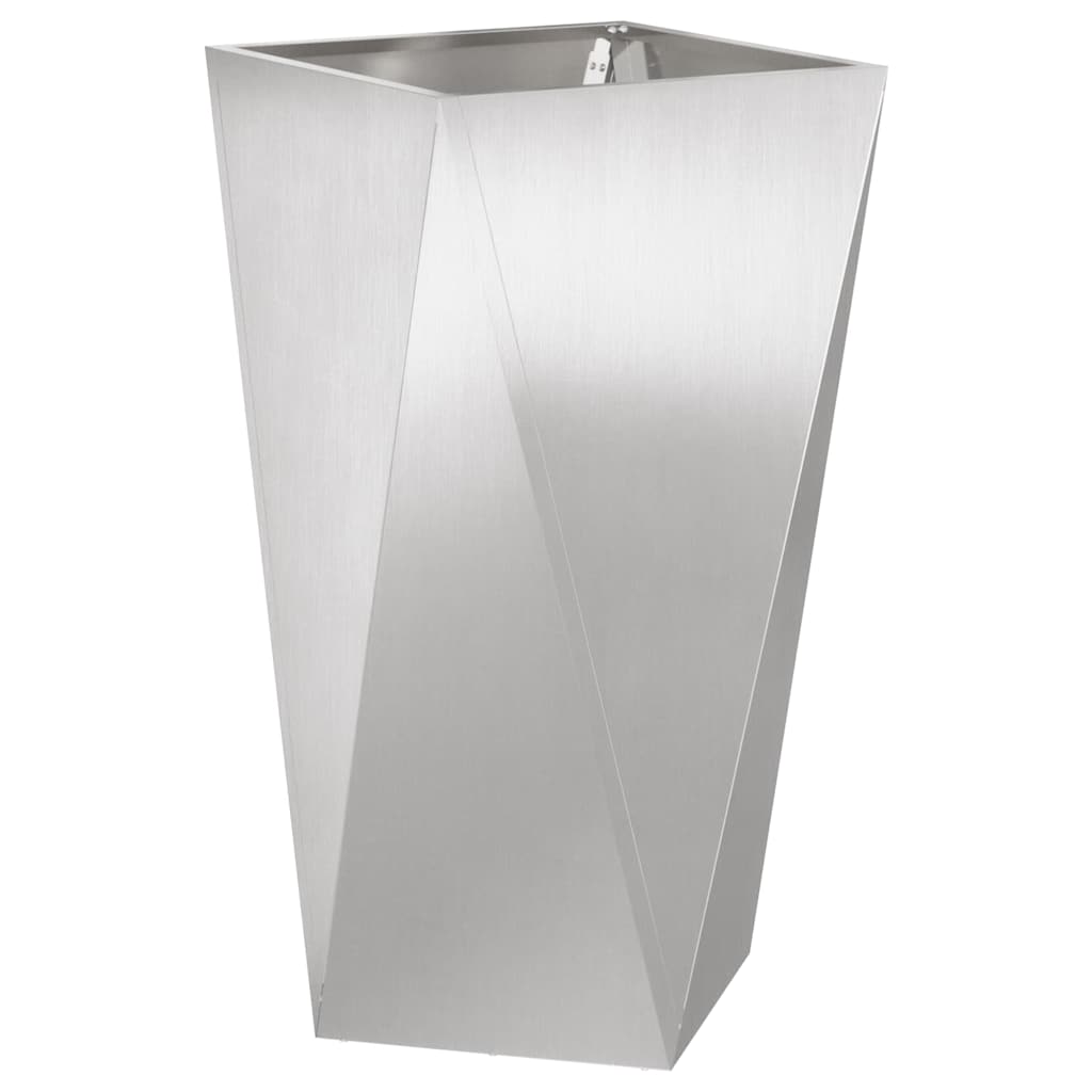 vidaXL Γλάστρα Ασημί 40 x 40 x 75 cm Ανοξείδωτο ατσάλι - Image 2