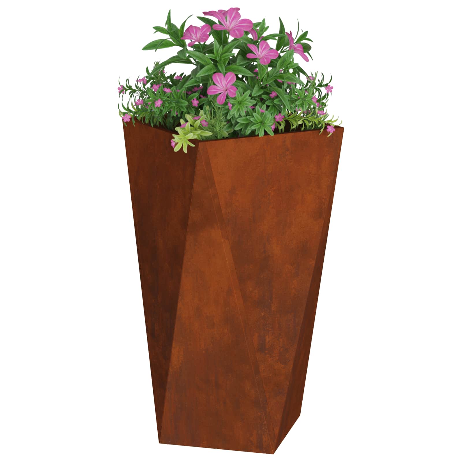 vidaXL Γλάστρα Σκ rusty 40 x 40 x 75 cm Ατσάλι Σκληρυθέν στον Αέρα - Image 3