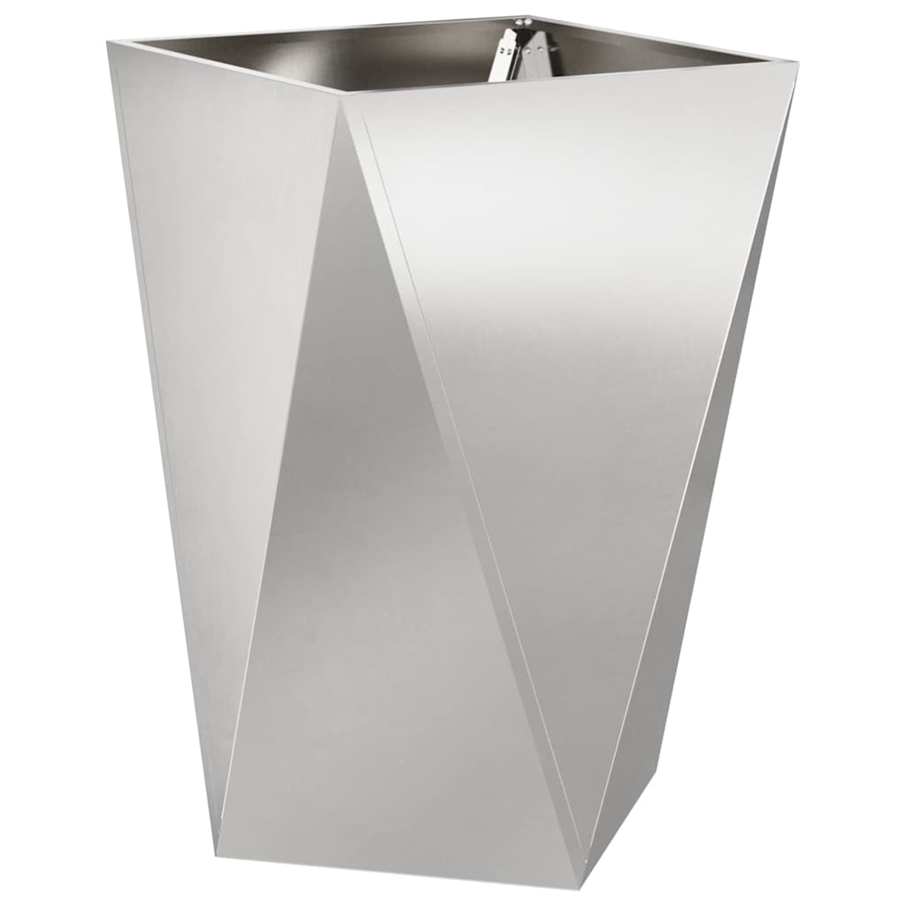 vidaXL Γλάστρα Ασημί 50 x 50 x 75 cm Ανοξείδωτο ατσάλι - Image 2