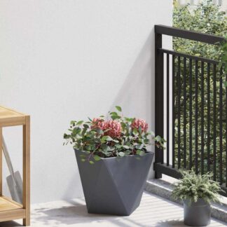 vidaXL Γλάστρα Ανθρακί 30 x 30 x 30 cm Ατσάλι