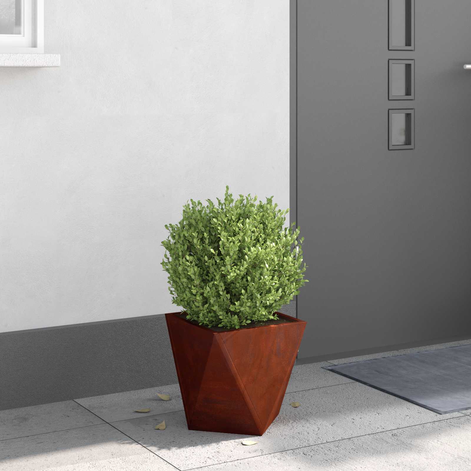 vidaXL Γλάστρα Σκ rusty 30 x 30 x 30 cm Ατσάλι Σκληρυθέν στον Αέρα - Image 4