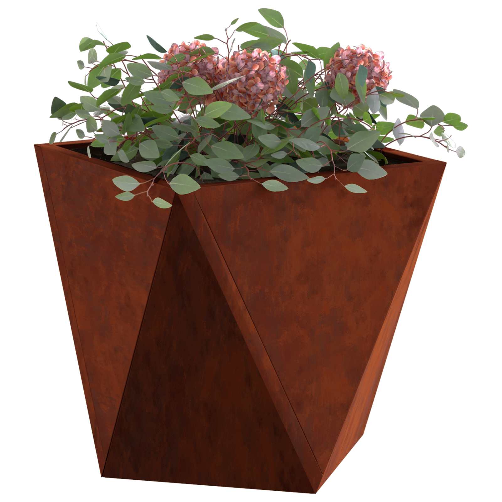 vidaXL Γλάστρα Σκ rusty 30 x 30 x 30 cm Ατσάλι Σκληρυθέν στον Αέρα - Image 3