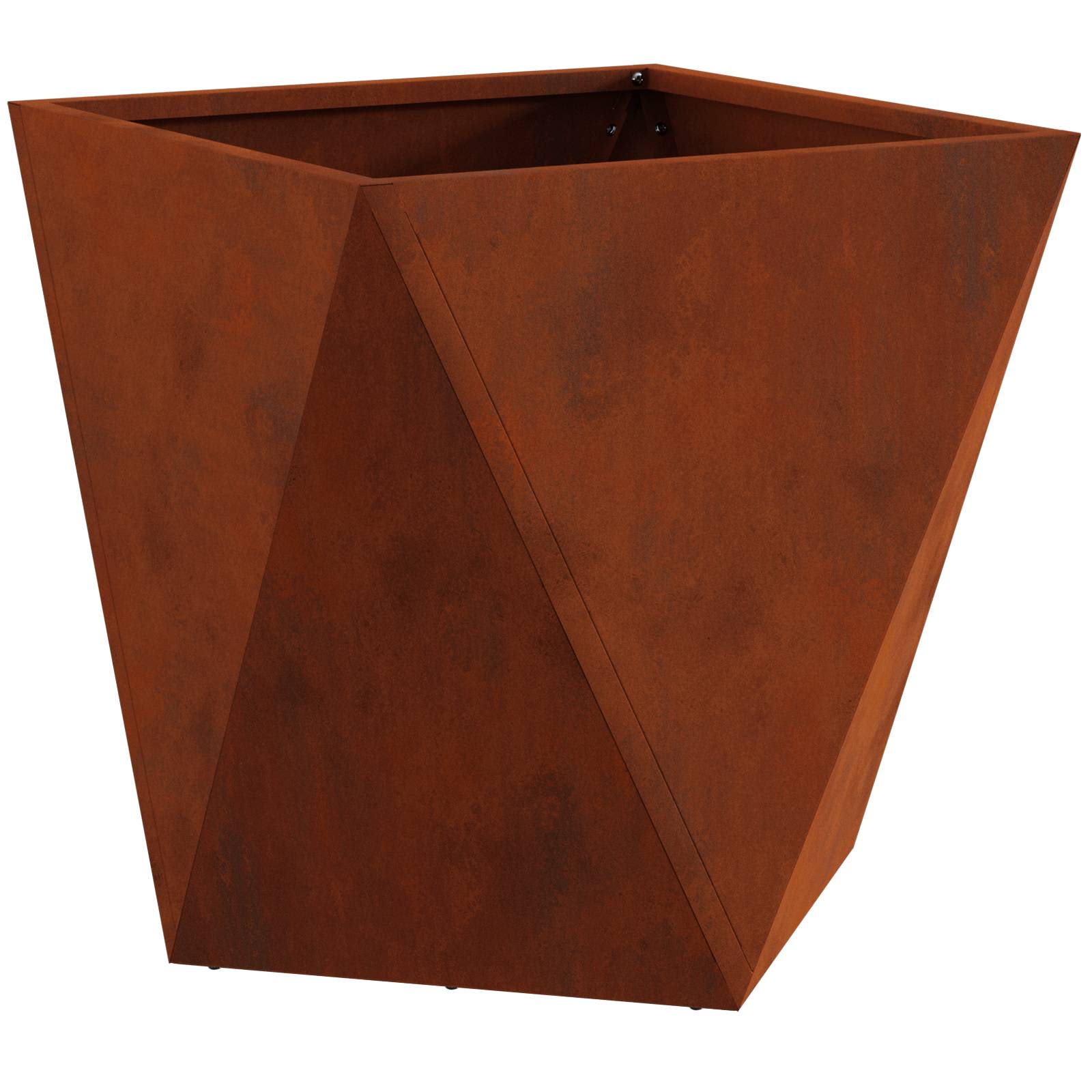 vidaXL Γλάστρα Σκ rusty 40 x 40 x 40 cm Ατσάλι Σκληρυθέν στον Αέρα - Image 2