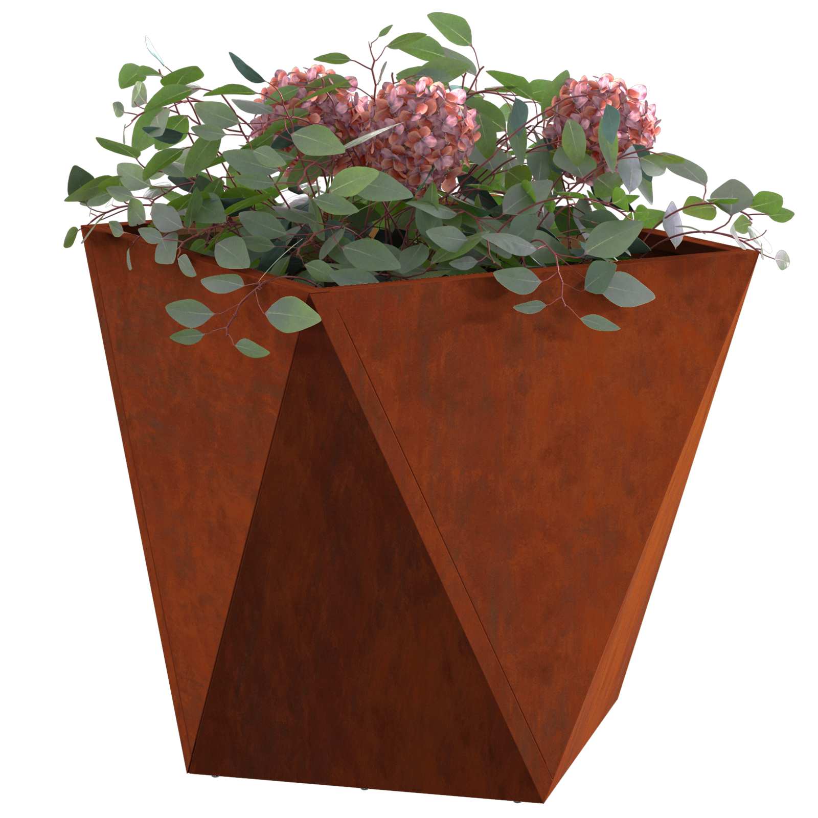 vidaXL Γλάστρα Σκ rusty 40 x 40 x 40 cm Ατσάλι Σκληρυθέν στον Αέρα - Image 3