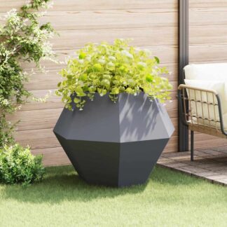 vidaXL Γλάστρα Ανθρακί 100 x 100 x 80 εκ Ατσάλι