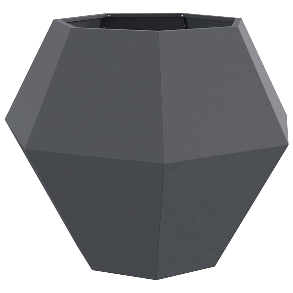 vidaXL Γλάστρα Ανθρακί 100 x 100 x 80 εκ Ατσάλι - Image 2