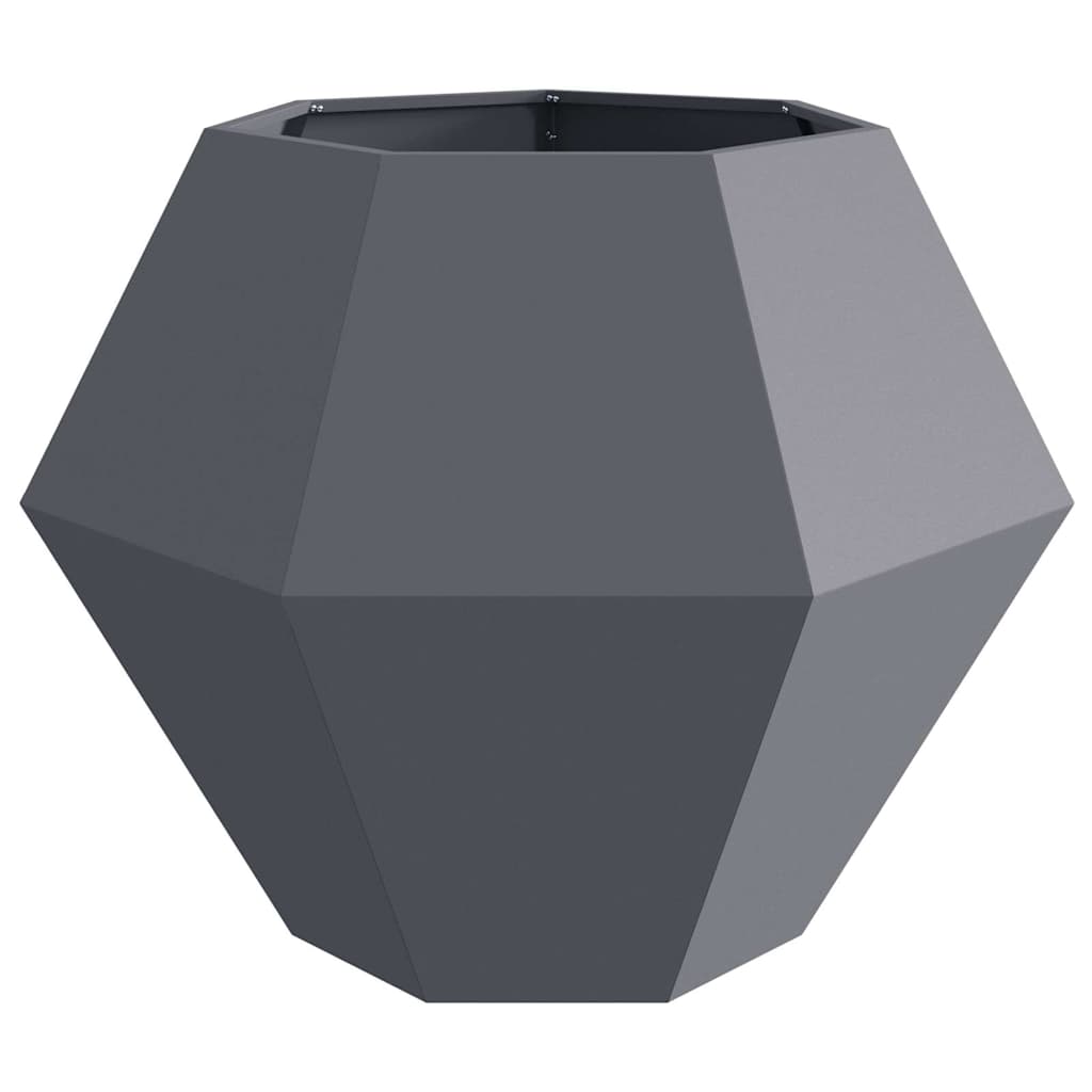 vidaXL Γλάστρα Ανθρακί 100 x 100 x 80 εκ Ατσάλι - Image 5