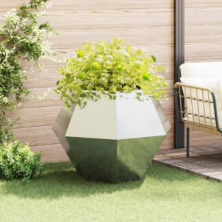 vidaXL Γλάστρα Ασημί 100 x 100 x 80 εκ Γαλβανισμένος Χάλυβας
